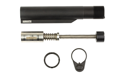 SRS™ Buffer Kit - AR15 GEN4 - BB, Buffer Tube, End Plate, Castle Nut (SS/Black)