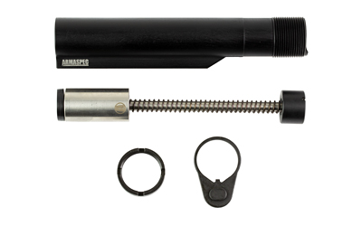 SMB™ Buffer Kit - AR10 GEN3 - AR10, Buffer Tube, End Plate, Castle Nut (SS/Black)