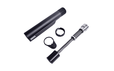 SRS™ Buffer Kit - AR15 GEN4 - C, Buffer Tube, End Plate, Castle Nut (SS/Black)