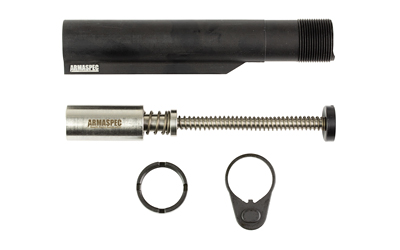 SRS™ Buffer Kit - AR10 GEN4 - AR10, Buffer Tube, End Plate, Castle Nut (SS/Black)