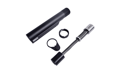 SRS™ Buffer Kit - AR15 GEN4 - H, Buffer Tube, End Plate, Castle Nut (SS/Black)