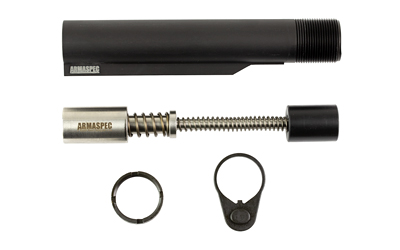 SRS™ Buffer Kit - AR15 GEN4 - H2, Buffer Tube, End Plate, Castle Nut (SS/Black)
