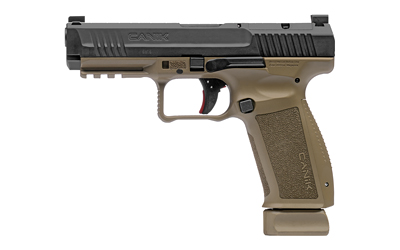Canik HG5636N Mete SFT Full Size Frame 9mm Luger 20+1/18+1, 4.46" Black Match Grade Barrel, Black Nitride Serrated Steel Slide, Flat Dark Earth Polymer Frame w/Picatinny Rail, Ambidextrous