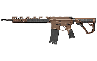 Daniel Defense 0208815126011 DDM4 M4A1 5.56x45mm NATO 30+1 14.50" Barrel w/Flash Suppressor, Mil-Spec Brown Cerakote, 6 Position Stock w/SoftTouch Overmolding