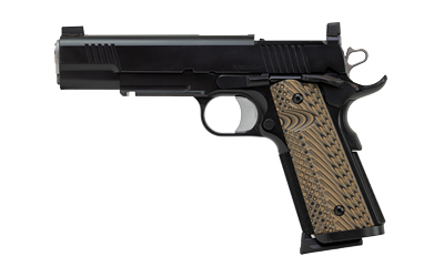 Dan Wesson 01799 Specialist  45 ACP 8+1 (2) 5" Match Grade Stainless Barrel, Black, Beavertail Frame with Pic. Rail, Optic Cut Serrated Side, Black/Brown G10 Grip, Night Sights