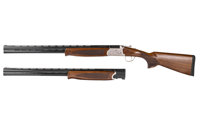 Balikli 336025 Blue Label Combo 20/28 Gauge Break Open 3" 2rd 26" Black Over/Under Vent Rib Barrel, Black Aluminum Engraved Pheasant Receiver, Fixed Turkish Walnut Stock