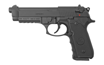 EAA GIRSAN 390080 Regard MC Full Size 9mm Luger 18+1 4.90" Black Steel Barrel, Blued Serrated Slide, Black Aluminum Frame w/Picatinny Rail, Black Polymer Grips, Ambidextrous