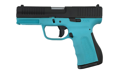 FMK FMKG49BJ G3  9mm Luger 14+1 4" Stainless Steel Barrel, Black Optic Cut/Serrated Carbon Steel Slide, Blue Jay Polymer Frame w/Picatinny Rail, Black Backstrap Grip