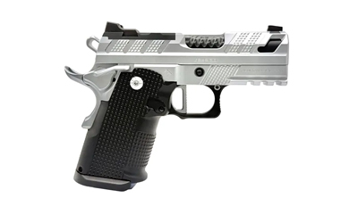 Fusion Firearms XP-3C-9-C XP 3C Compact Frame 9mm Luger 15+1 3" Black Tennifer Barrel, Chrome Steel Serrated Slide & Frame w/Beavertail & Picatinny Rail, Black Aluminum Grip