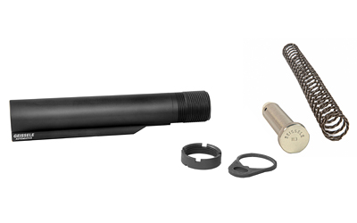Premium MIL-SPEC Buffer Tube Assembly with Super 42, H3, 7075-T6, AR-15/M4, Black