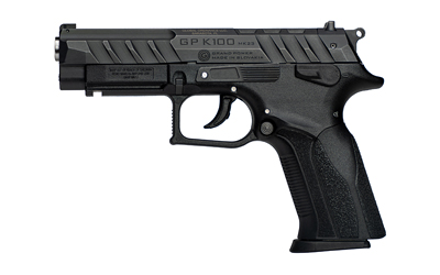 Grand Power 8588005808644 K100 Mk23 9mm Luger 15+1 4.25" Stainless Rotating Barrel, Black Optic Ready/Serrated Slide, Black Frame w/Accessory Rail, Textured Grip