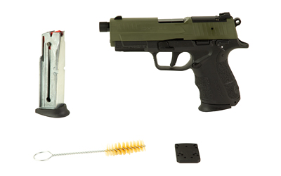 Retay USA RXP22BLKODSL13TH RXP 22 LR 13+1 4" Threaded Barrel, OD Green Cerakote Optic Ready/Serrated Slide, Black Cerakote Polymer Frame w/Accessory Rail, RMR/RMSc Footprint