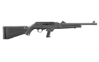 Ruger 19100 PC Carbine  9mm Luger 17+1 16.12" Threaded/Fluted Barrel, Type III Hard Coat Anodized Aluminum Alloy Receiver, Synthetic Stock, Optics Ready