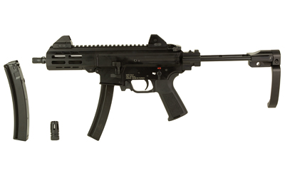 MAC 12755002 IX  9mm Luger 6.50" Black Anodized Threaded Barrel & Receiver w/Picatinny Rail, M-LOK Handguard, Black Polymer Tailhook Retractable Brace