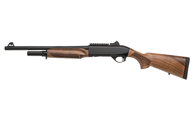 MAC 21000122 2 Tactical 12 Gauge Bolt 3" 5+1, 18.50" Black Anodized Steel Barrel, Drilled & Tapped/Picatinny Rail Black Anodized Receiver, Turkish Walnut Wood Stock