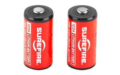 SureFire SF2CB 123A Batteries  Red/Black 3.0 Volts 1,500 mAh (2) Single Pack