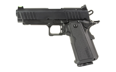 Tisas Arms 12500018 1911 DS Carry 9mm Luger 17+1 4.25" Black Cerakote Carbon Steel Serrated Slide, Black Cerakote Carbon Steel Frame w/Accessory Rail & Beavertail, Polymer Grip