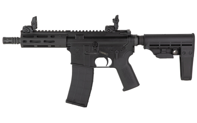 Tippmann Arms A101042 M4 Micro Elite 22 LR 25+1 7" Black Parkerized Threaded Barrel, Black Parkerized Receiver w/Picatinny Rail, M-LOK Handguard, Black T5 Arm Brace, Black Gen2 Grip, Right Hand