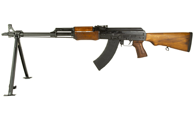 Zastava Arms Usa ZR72762W ZPAP M72 RPK 7.62x39mm 30+1 21" Black Finned Barrel Black, Black Steel Receiver, Fixed Walnut Stock, Detachable Bipod