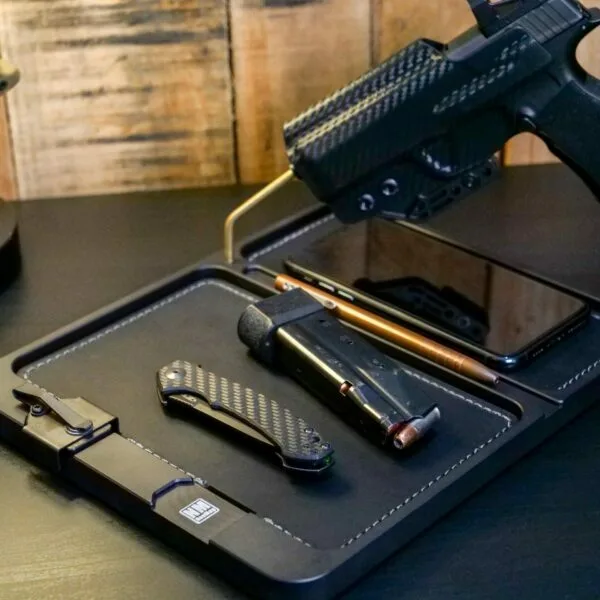 Premium EDC Dump Tray: Stitched Leather Insert