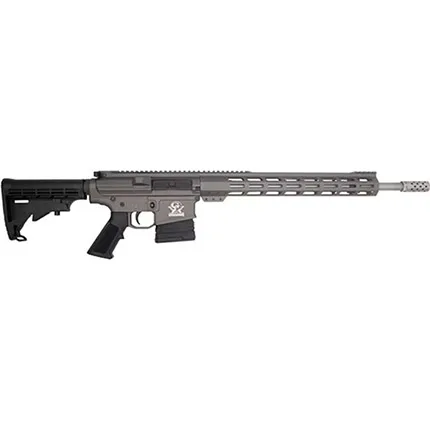 Great Lakes Firearms GL10308SSTNG GLFA  308 Win 10+1 18" Cerakote Threaded Barrel, Tungsten Cerakote Picatinny Rail Aluminum Receiver, 6 Position Mil-Spec Synthetic Stock, Mil-spec Polymer Grip