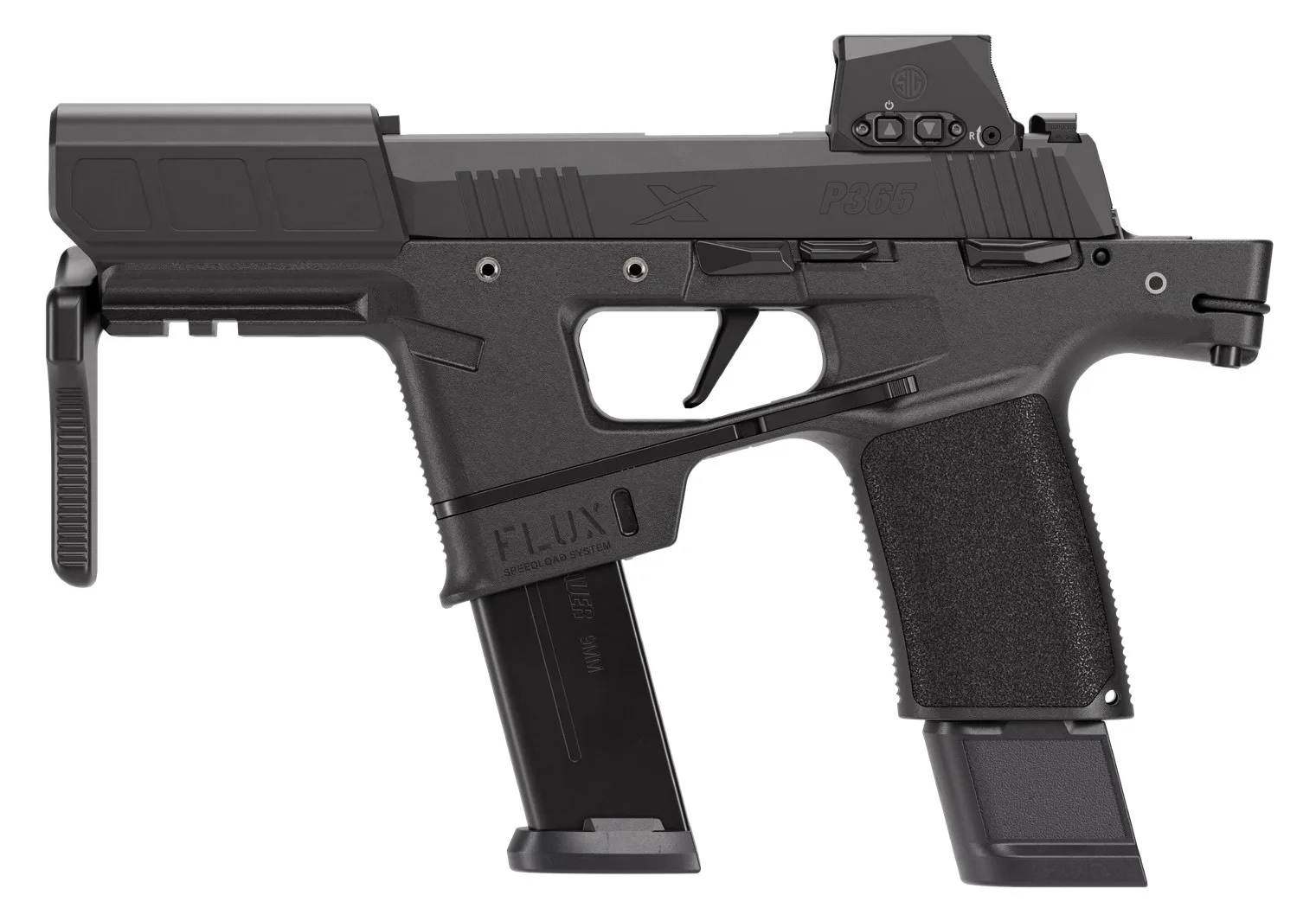 SIG SAUER P365 FLUX RXSL — P365 FLUX 9MM BLK 21+1 RXSL 365FLUX-9-BXR3-RXSL | BRACE