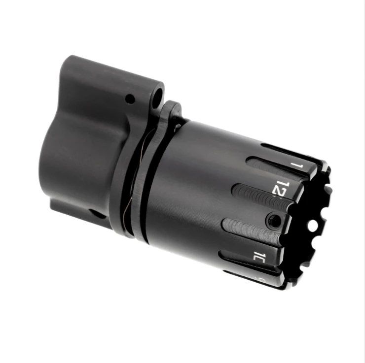 Riflespeed Adjustable Gas Block - .625" Diameter — 5.56mm (.223) Black 2.4" Gas Control