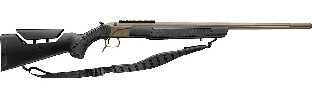 CVA PR3210NM Accura LR-X 45 Cal VariFlame 30" Flat Dark Earth Nitride Cerakote Fluted Threaded Barrel, Picatinny Rail Receiver, Black Adj Comb Synthetic Stock