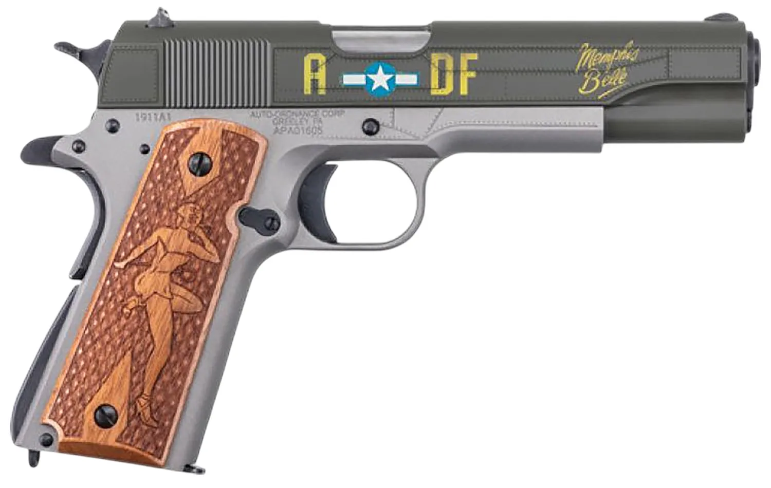 Auto-Ordnance - Thompson 1911A1 — MEMPHIS BELLE 1911A1 45ACP 5"# WWII WINGED WARRIORS SERIES