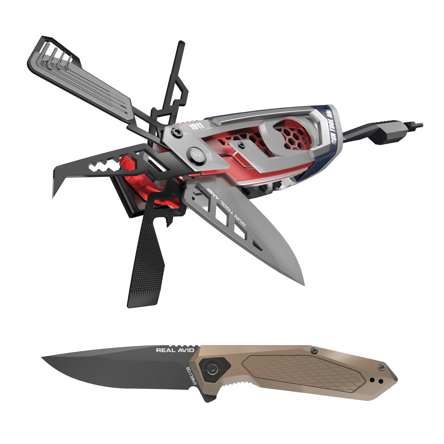 Gun Tool Amp® - 1911 & RAV-3 EDC Knife Combo