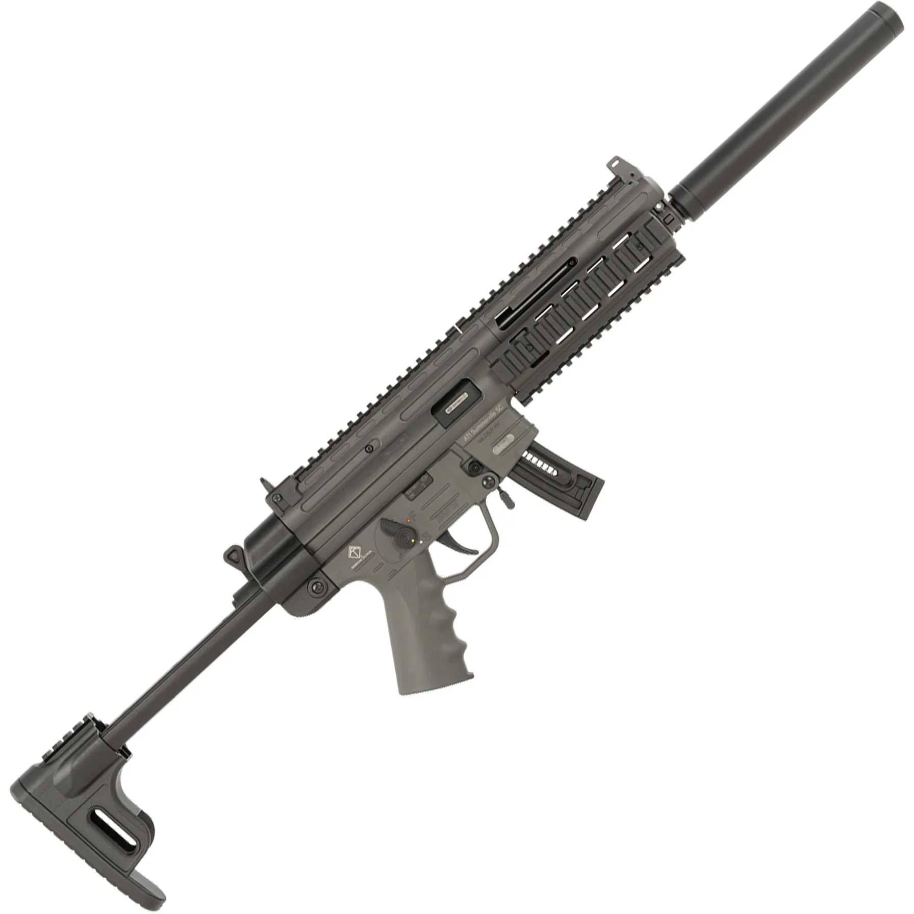 ATI GERGGSG1610S GSG-16  22LR 10+1 16.25" Black Non-Threaded Barrel, Smoke Gray Picatinny Rail Polymer Receiver, M-LOK Handguards, Collapsible w/Storage Compartment Black Synthetic Stock, Smoke Gray P