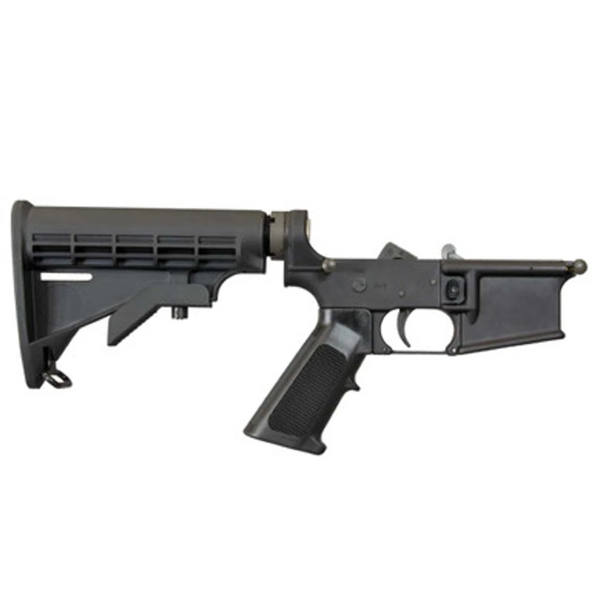 YHM Forged Lower Receiver Assembly with Carbine Stock — Black 5.56mm (.223)