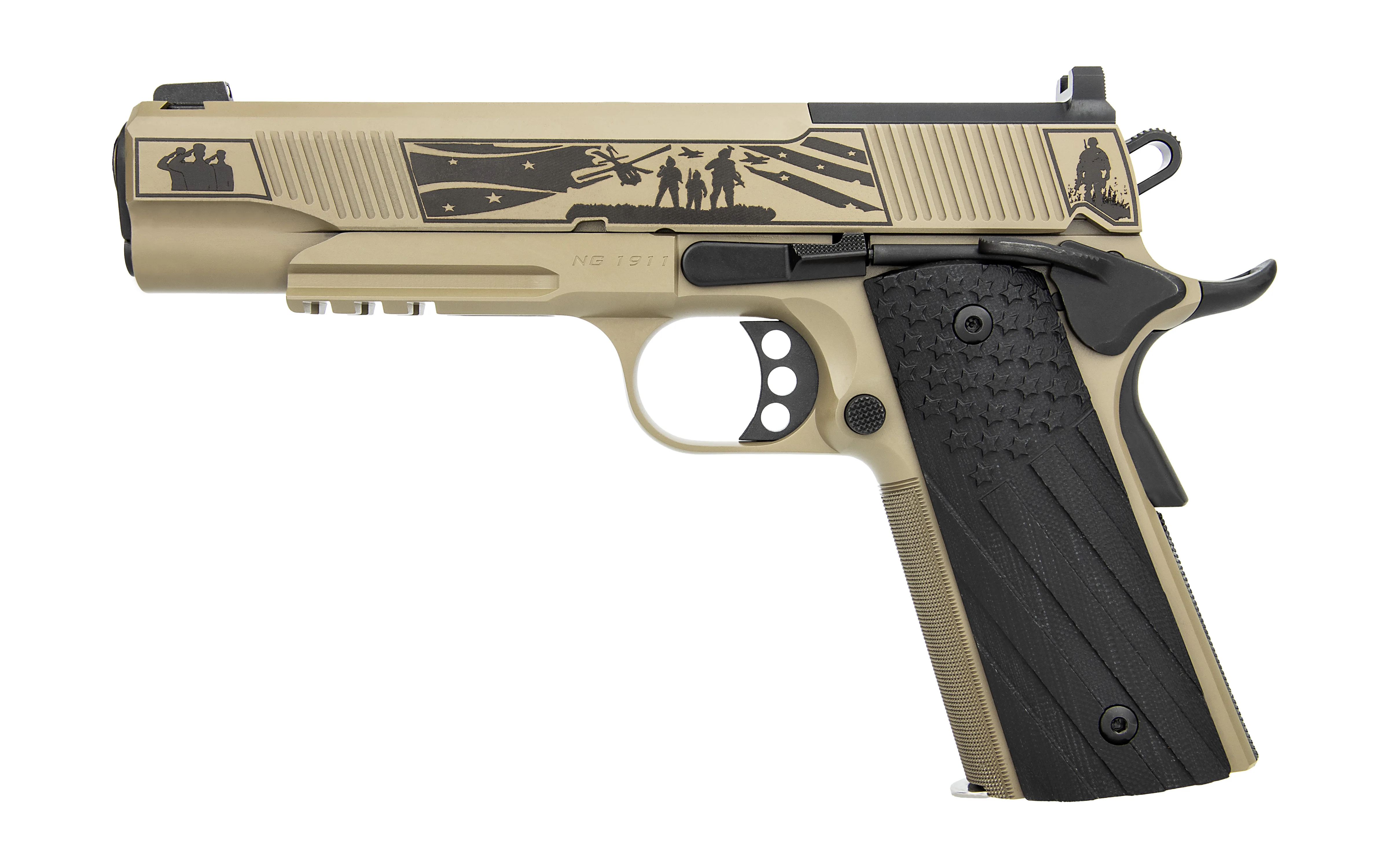 Kimber Mfg, Inc 3700897 Next Gen  45 ACP 7+1 5" Stainless Deep Crown Barrel, Stainless Stainless Steel Engraved/Optic Ready/Serrated Slide, Satin Stainless Steel Frame w/Beavertail, Black Walnut w/G10