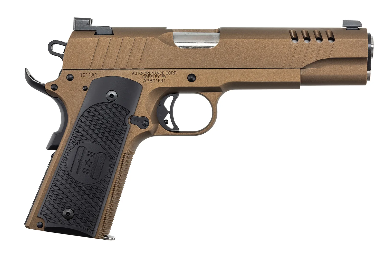 Auto-Ordnance - Thompson 1911 Stainless — 1911 45ACP BURNT BRONZE 7+1  # 1911TCAC10