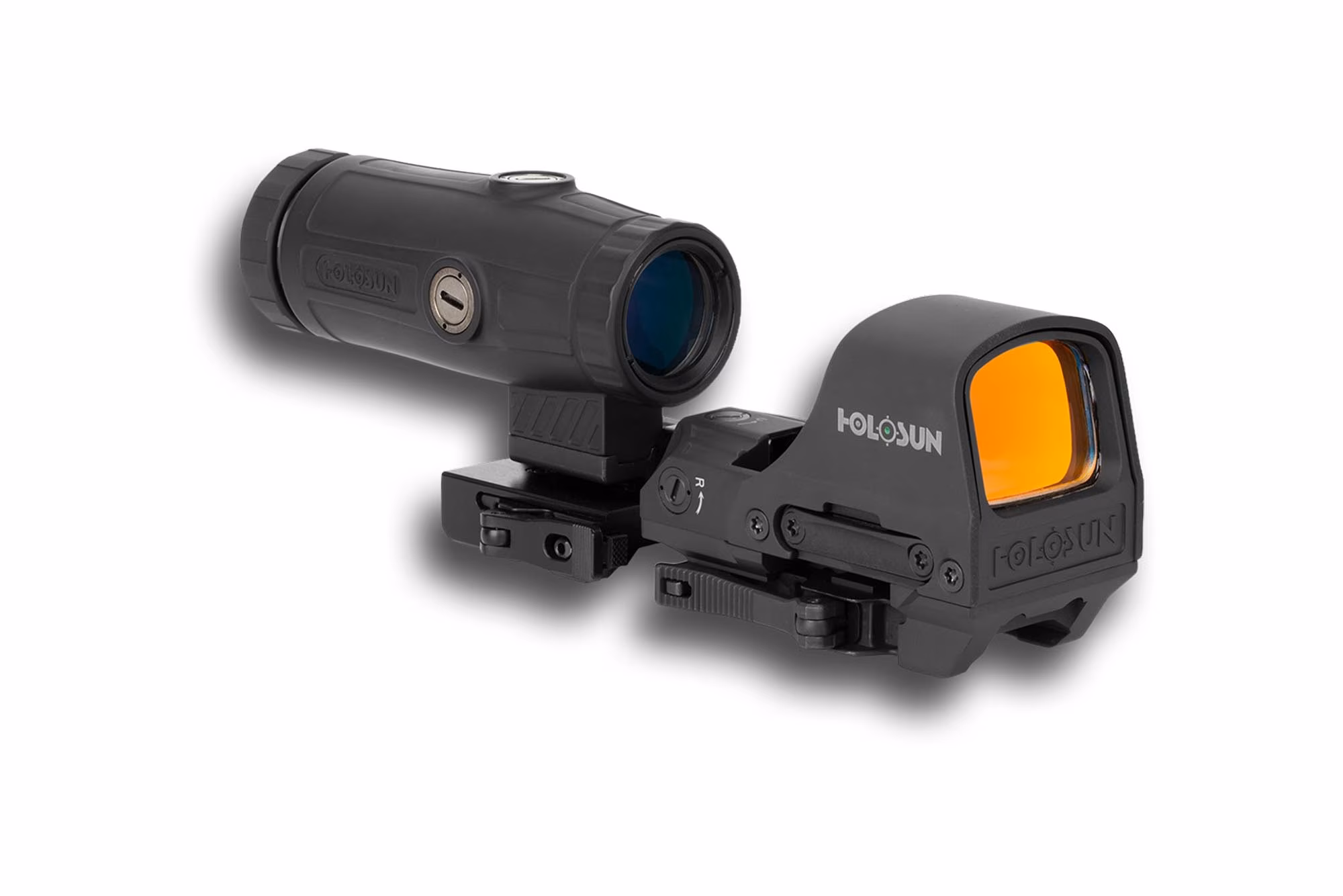 Holosun HE510C-GR Red Dot Sight w/ HM3X Magnifier - Multi-Reticle - Green Reticle