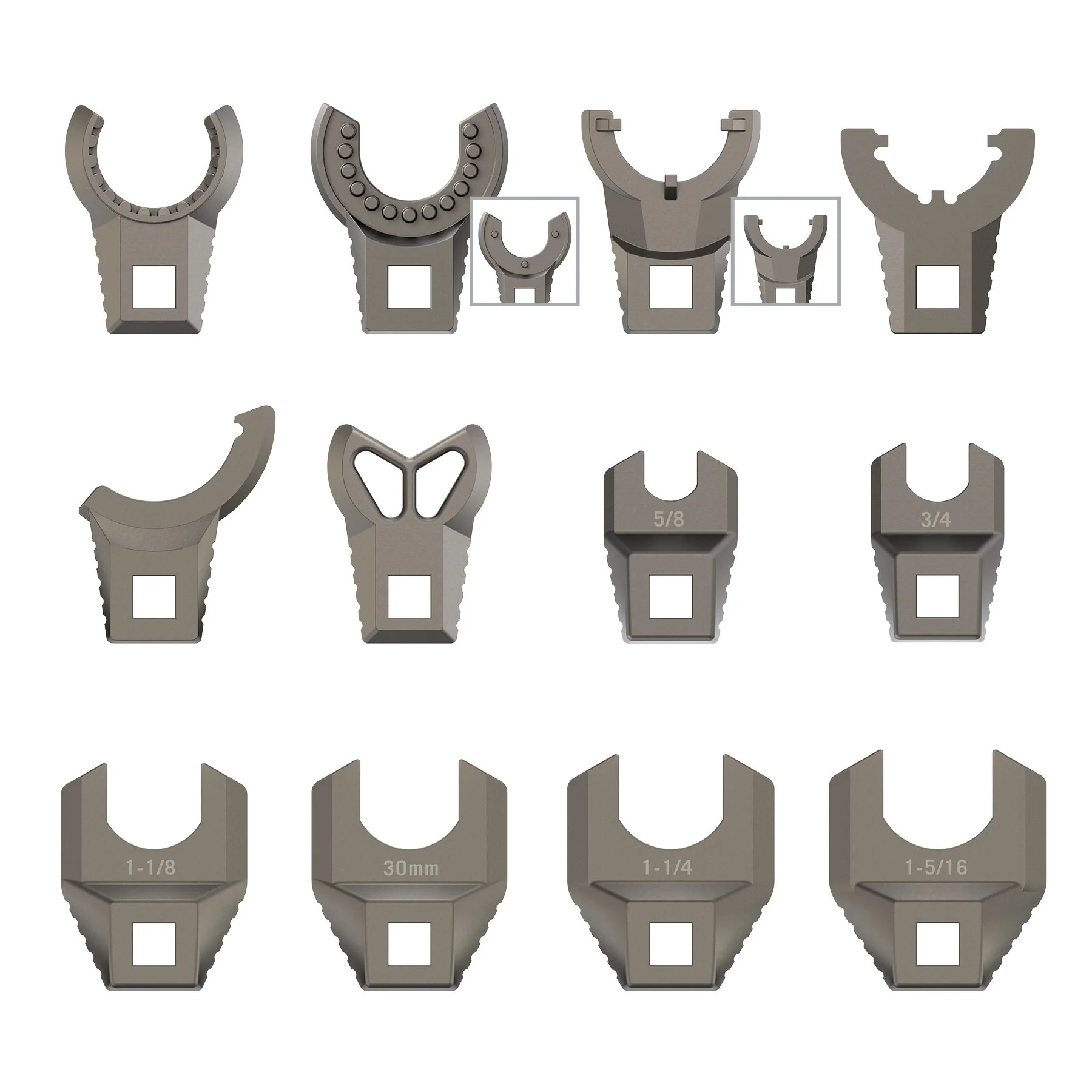 Master-Fit® Armorer's Crowfoot Wrench Heads (Individual)
