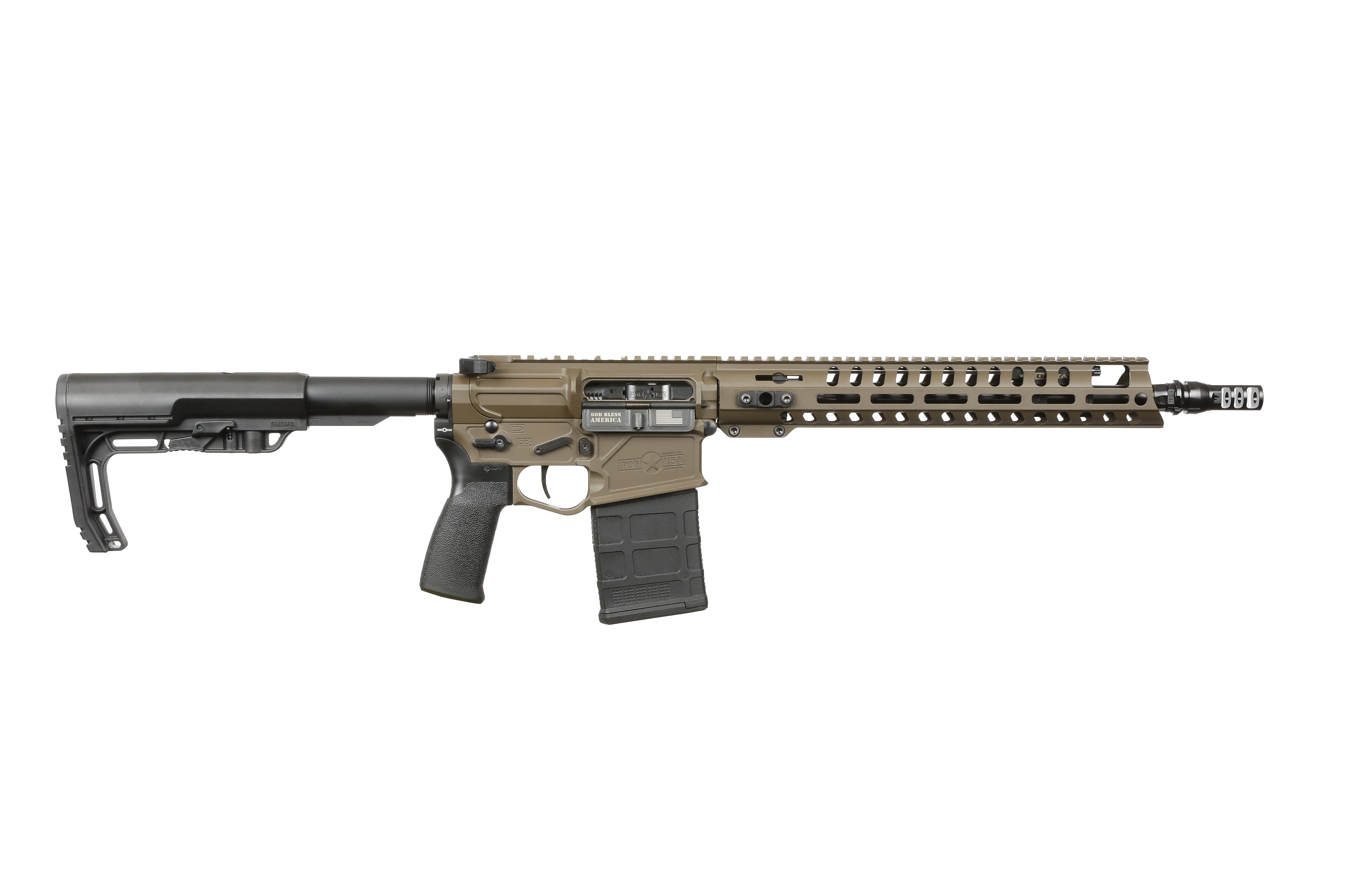 Patriot Ordnance Factory 02064 Rifle Rogue 308 Win 20+1 13.75" Patriot Brown Cerakote