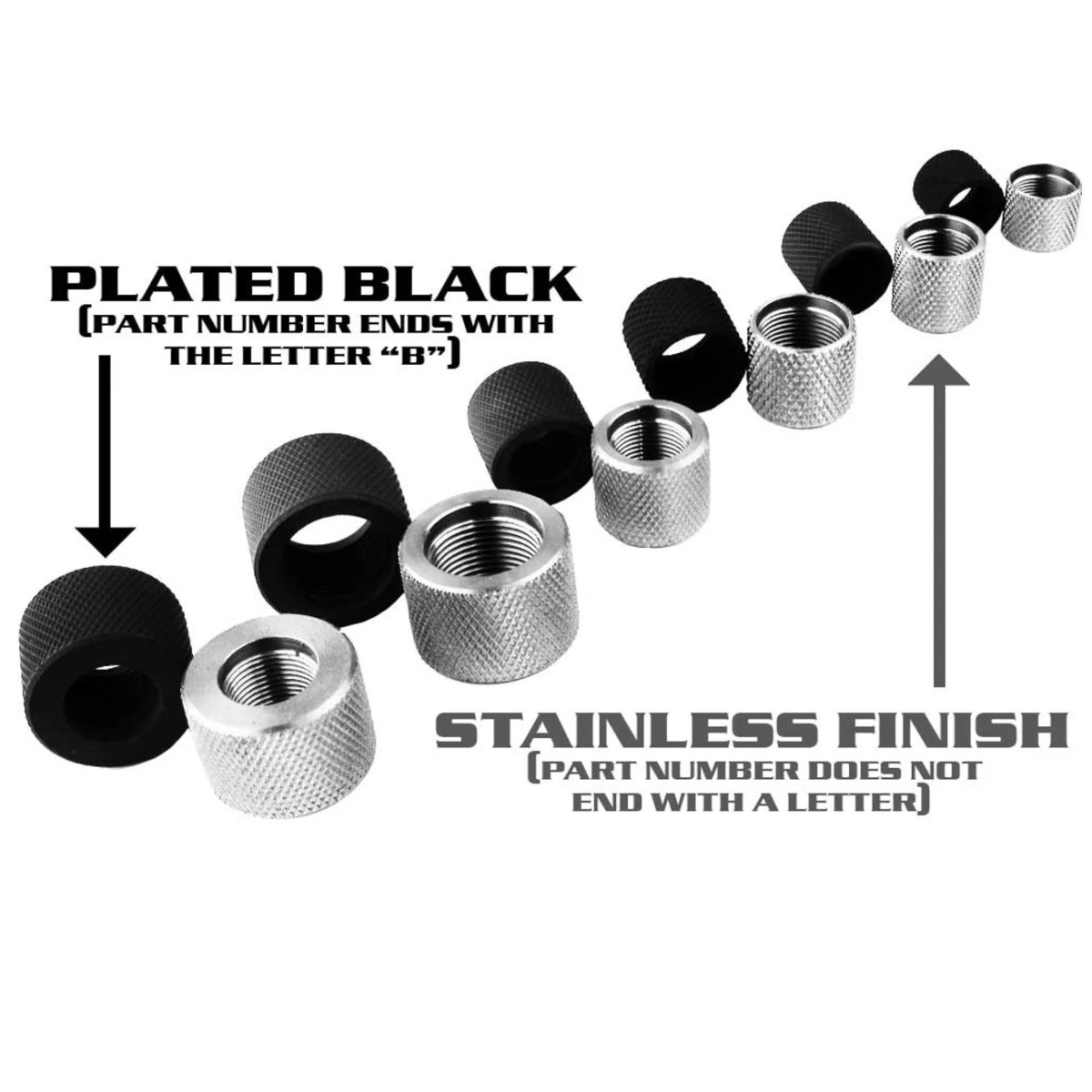 YHM Rifle Thread Protectors — Stainless 1/2x28 .635 O.D. 5.56mm (.223)