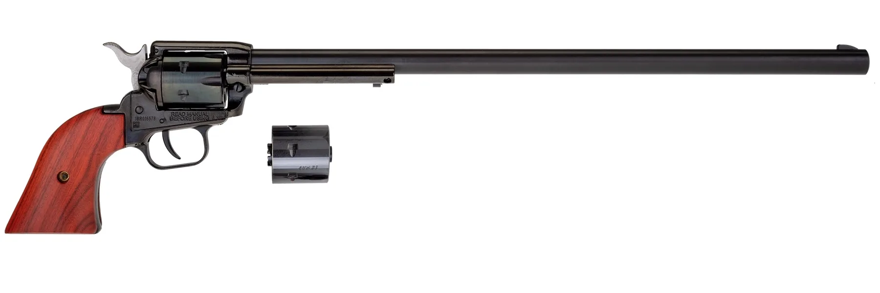 Heritage Manufacturing Rough Rider Small Bore — RR 22LR/22MAG BLUE 16" 6RD FS COCOBOLO GRIP