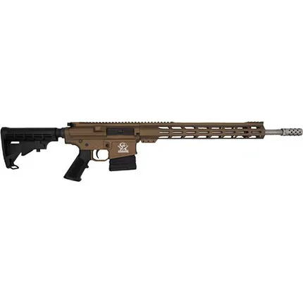 Great Lakes Firearms GL10308SSBRZ GLFA  308 Win 10+1 18" Stainless Threaded Barrel, Bronze Cerakote Picatinny Rail Aluminum Receiver, 6 Position Mil-Spec Black Synthetic Stock, Mil-spec Polymer Grip