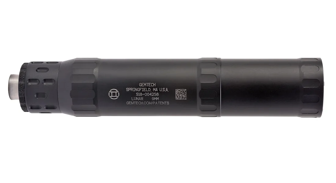 Gemtech Lunar-9 — LUNAR-9 9MM BLACK 1/2X28 LID 12711 | MODULAR 9MM SUPPRESSOR