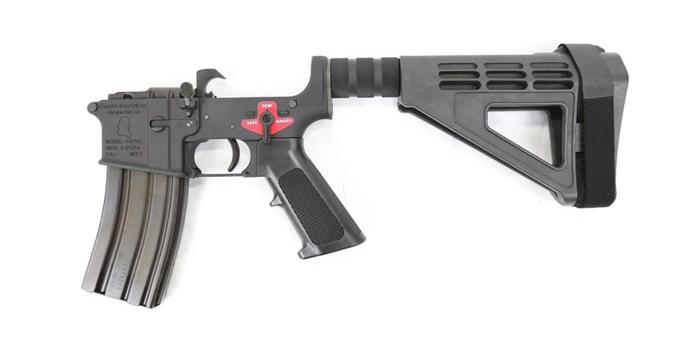 Franklin Armory M4 Built Pistol Lower Receiver — BFSIII M4-BLR LOWER SBM4 BRACE AR-ESSENTIAL BINARY TRIGGER