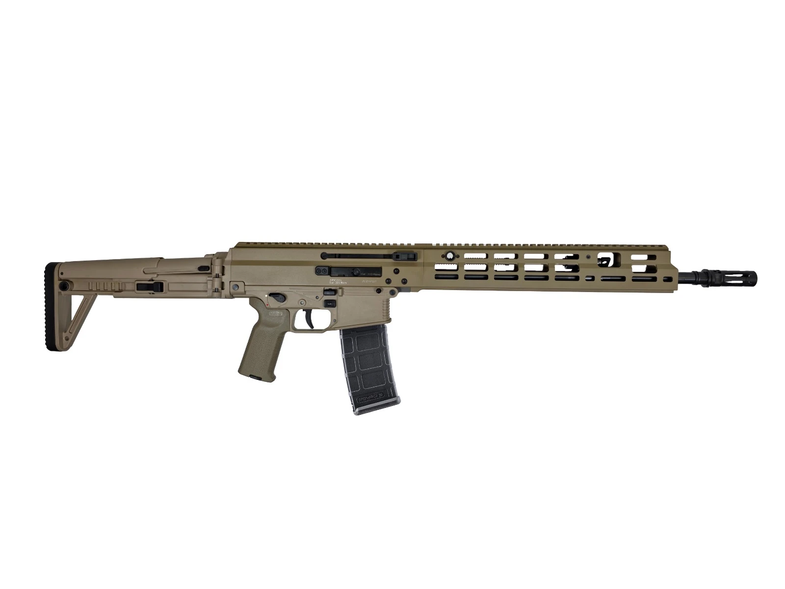 B&T APC223 Pro 16.5" Rifle - Coyote Tan — 5.56mm (.223) 1/2x28 Tan