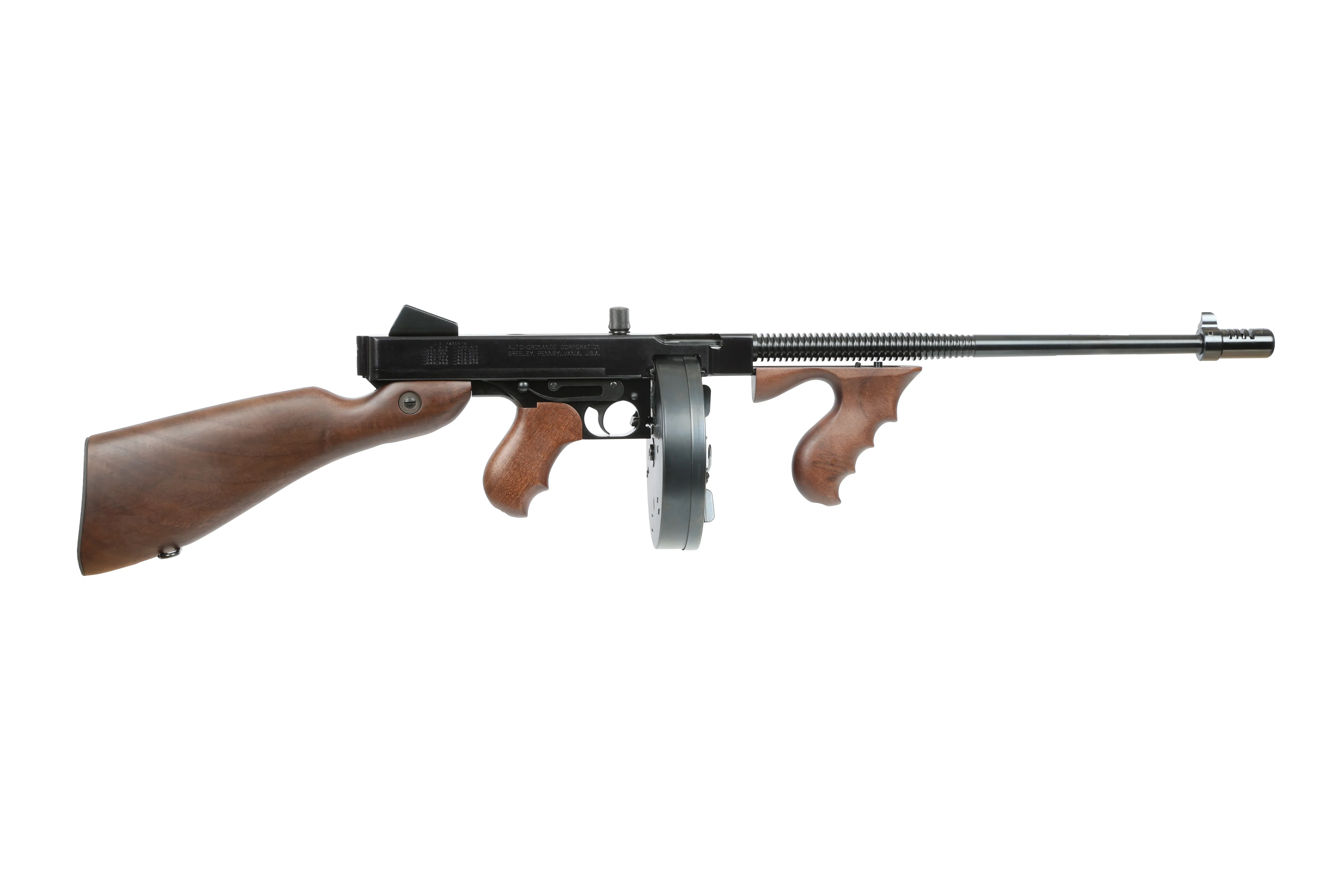 Auto-Ordnance - Thompson 1927A-1 Deluxe Lightweight — THOMPSON 1927A-1C 45CAL LT WT BL/WD | 16.5" BBL | 50RD/20RD