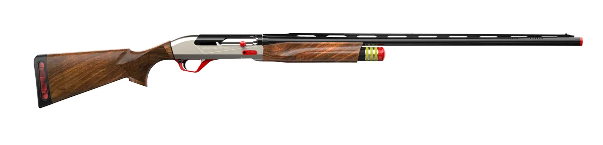 Retay USA ACES30 Ace  12 Gauge Semi-Auto 3" 3+1 30" Black Ported Barrel, Nickel Aluminum Receiver, Fixed Walnut Stock