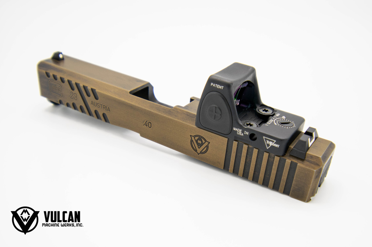 Glock Executive Cut — Angled serrations · chamfer · optic cut · Cerakote
