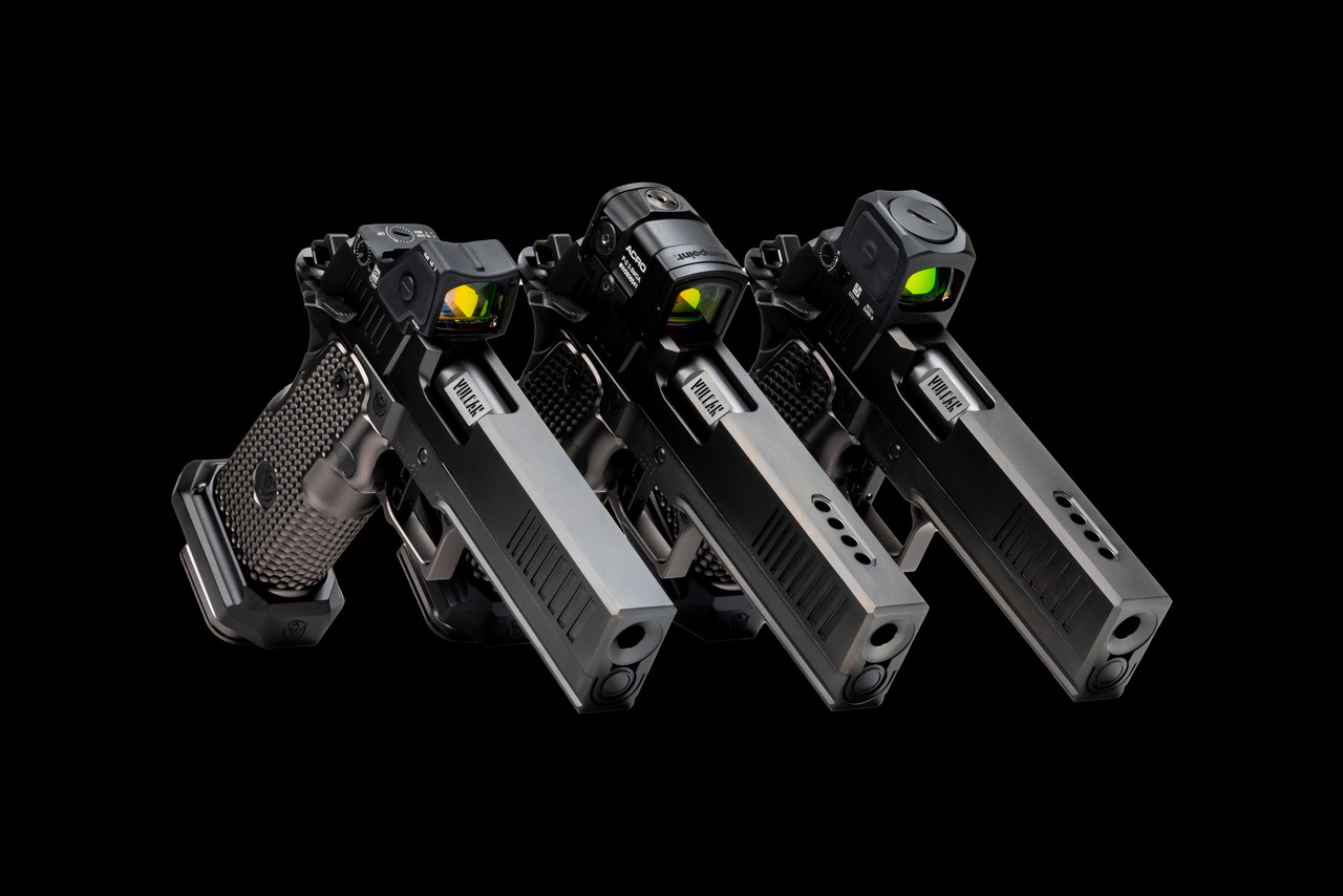 The 3L3V3N — Double-stack 1911 · patent-pending flagship build