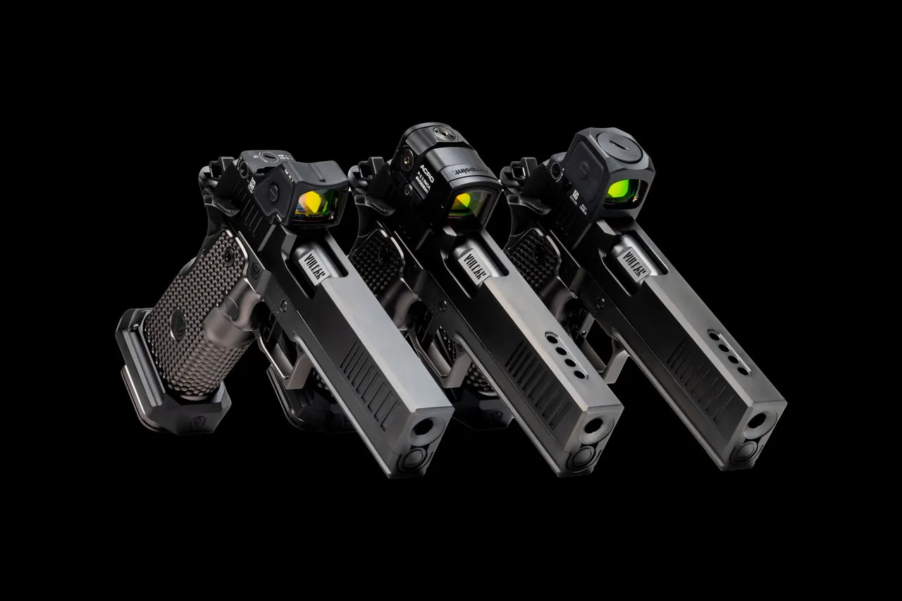 The 3L3V3N — Double-stack 1911 · patent-pending flagship build